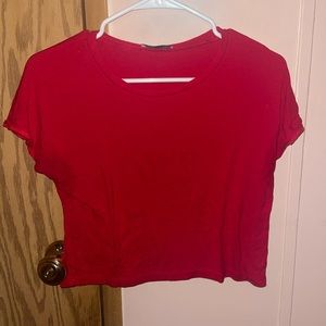 Women’s Zara Red Cropped T-Shirt Large